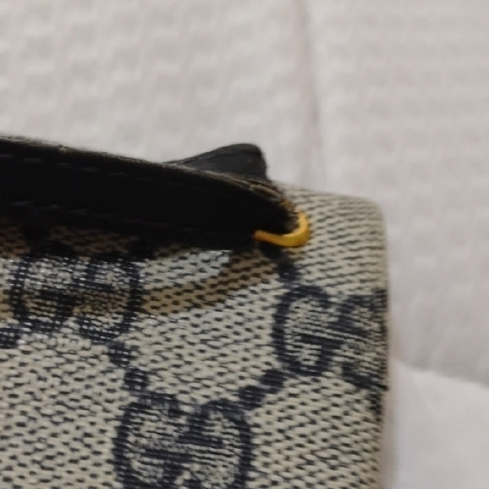 Gucci Supreme Sherry Line Beige and Black/blue Clutch Bag - Picture 5 of 15